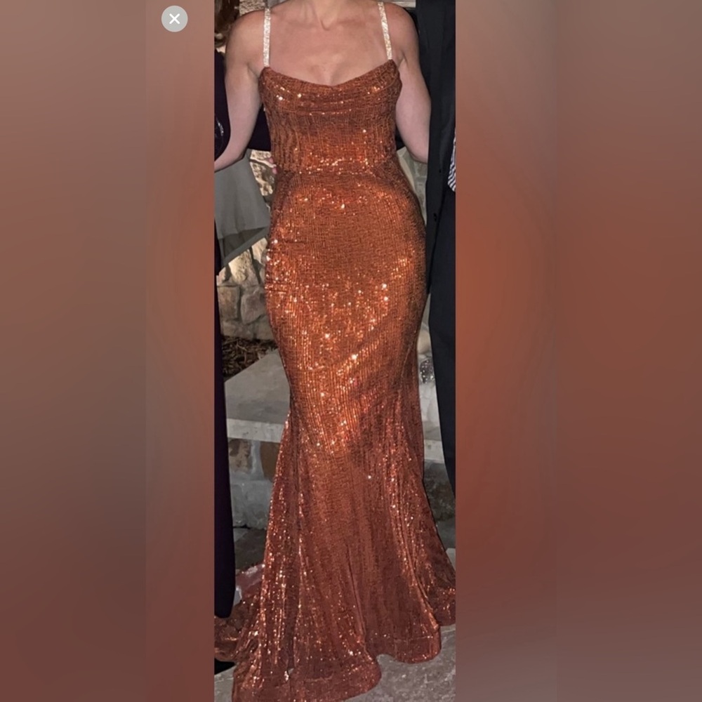 Vlora kaltrina Copper Sequin Dress